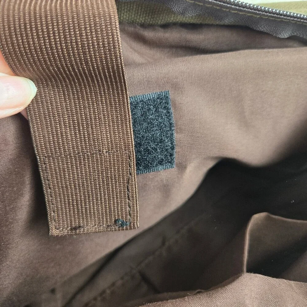 Hard Rock Olive Green Messenger Bag Laptop 100% Cotton Buckles Top Handle Strap